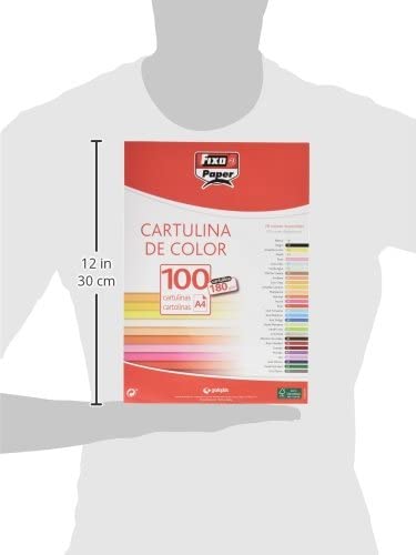 Fixo 11110451 - Pack of 100 Card, A4, Red - Image 2