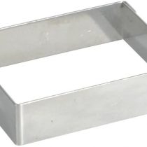 De Buyer 3905.08 Stainless Steel Square Ring, 2 cm High, 8 cm Diameter