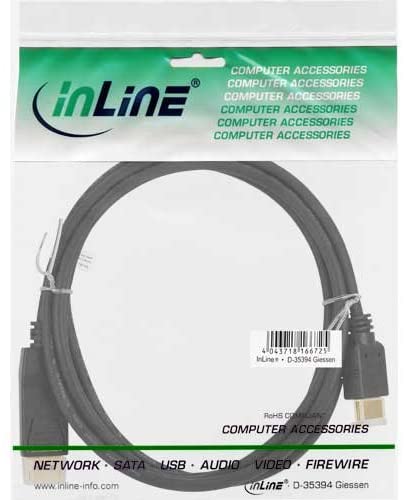 InLine DisplayPort zu HDMI Konverter Kabel, schwarz, 3m, black, 3 Meters - Image 2