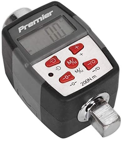 Sealey Stw291 Torque Adaptor with Angle Function Digital 1/2Sq Drive 20-200Nm, Silver, Black, 20Nm-200Nm - Image 2