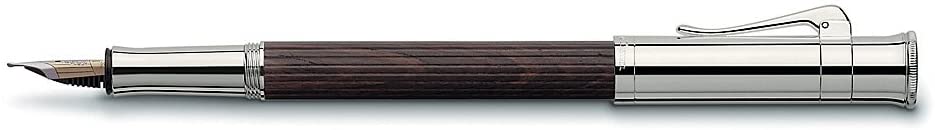 Graf von Faber-Castell Medium Classic Platinum Plated Fountain Pen - Grenadilla