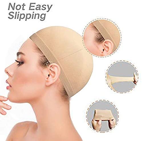 Wig Cap, MORGLES 20pcs Stretchy Nylon Wig Caps for Women Men Beige, 20 Count (Pack of 1) - Image 4