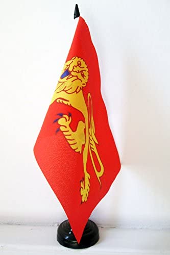 AZ FLAG Aquitaine Table Flag 5'' x 8'', French region of Aquitaine Office Decoration 100% Polyester 21 x 14 cm