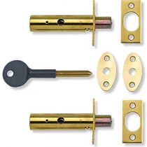 Yale P-2PM444-PB-2 Door Security Bolt, Polished Brass Finish, pack of 2, Standard Security, Visi Packed, suitable for hinged and wooden doors