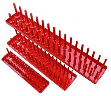 US Pro 3 Pce Socket Storage Rack Tray for 1/4, 3/8, and 1/2 inch Sockets, Variety Pack - Image 3
