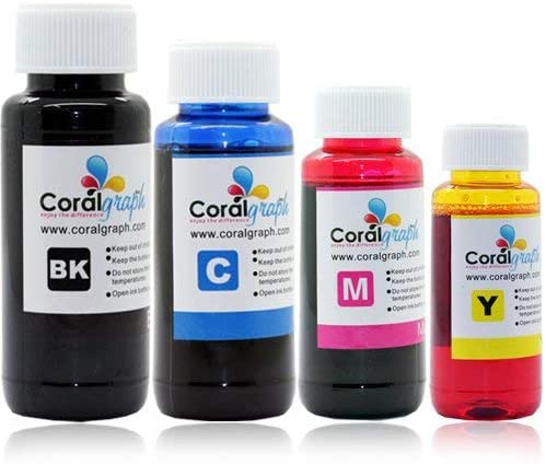 4x100ml 4 Color Refill Ink for HP Printers, Black, 100 ml - Image 2
