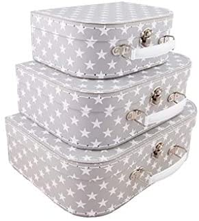 Sass & Belle Nordic Star Suitcases Grey - Image 2