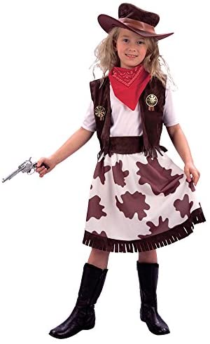 Bristol Novelty CC633 Cowgirl/Cow-Print Skirt, White, Medium, Approx ...