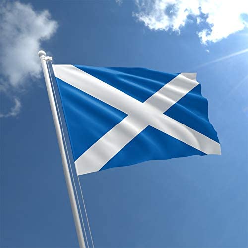 My Planet Large 5'x3' Scotland Flag Premium Quality Scottish Supporter Fans Decoration Flag, White