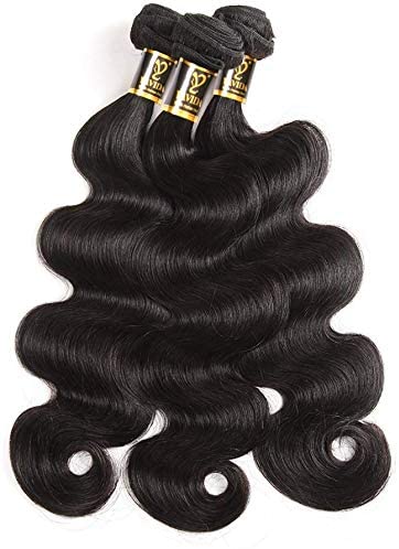 Yavida Body Wave Human Hair Bundles with Closure 100% Unprocessed Brazilian Virgin Human Hair Bundles with 4x4 Lace Closure Body Wave Bundles Human Hair Natural Black Color 16 18 20+14 Inch - Image 2
