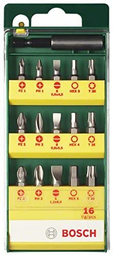 Bosch Accessories 2607019453 Screwdriver Set (16-Piece), Green, Variety Pack - Image 4