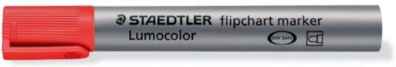 Staedtler Lumocolor Flipchart Marker 356-2 Bullet Tip - Red (Pack of 10) - Image 2