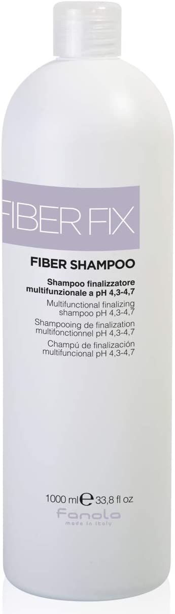 Fanola Fiber Fix Fiber Shampoo pH 4.3-4.7 1000 ml, White, 1 l (Pack of 1)