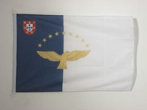 AZ FLAG, Azores Flag, 2x3 Ft, For Outdoor, Portugal, Azorean Banner Knitted Polyester with Two Plastic Rings, Fade Resistant