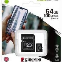 Kingston Canvas Select Plus microSD Card SDCS2/64 GB-2P1A Class 10 (2 x cards, SD Adapter Included)