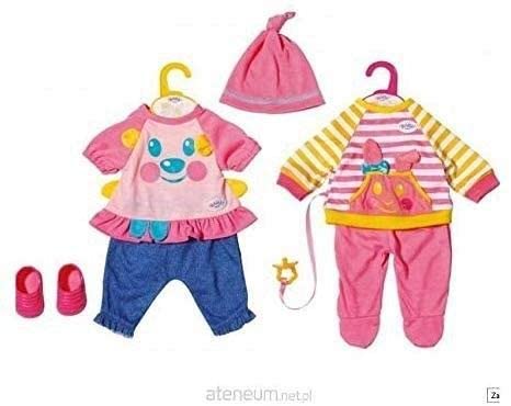 Zapf Creation 827376 Baby Born Leisure Outfit 36 cm Assorted, Pink Striped
