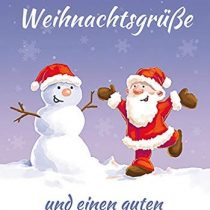 Basic Classic Christmas Card - Snowman and Santa - 11.6 x 16.6 cm