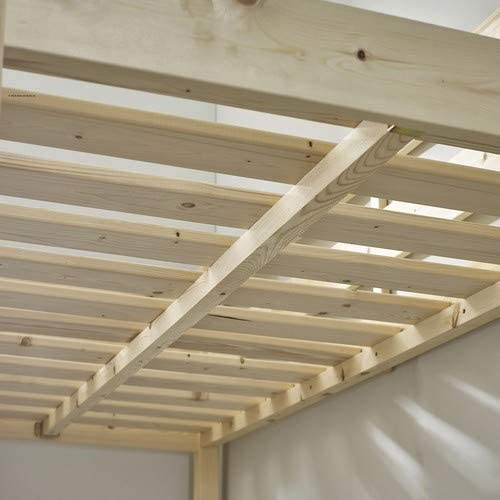 STRICTLY BEDS&BUNKS - Short Length Loft Bunkbed with Sprung Heavy Duty 2 ft 6 Small Single Wooden High Sleeper Bunkbed - Image 2