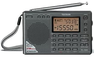 TECSUN PL-380 FM Stereo Portable Radio MW. SW. LW. DSP with ETM PLL World Band Radio Antenna LCD Display Receiver Black.