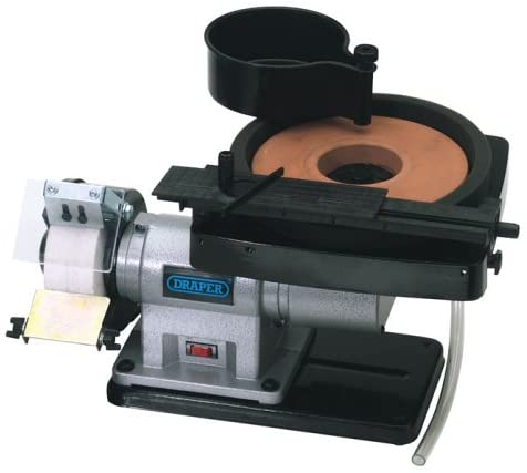 Draper 31235 230V Wet and Dry Bench Grinder, Blue