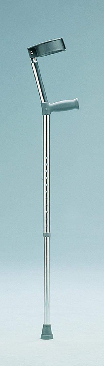 Days Adult's Extra Long Single Adjustable Elbow Crutches, Gray, Extra long, Single Adjustable