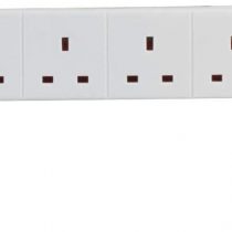 Pro Elec PEL00099 4 Way 2 USB Surge Protected Extension Lead, 5 m, White