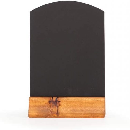 Chalkboards UK A5 Table Top Chalkboard with Wooden Plinth, Wood, Rustic Brown, 23 x 15 x 4 cm - Image 2