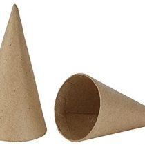 Creativ Company 265501 Cones, Pack of 10 H: 14 cm, D: 7 cm, beige