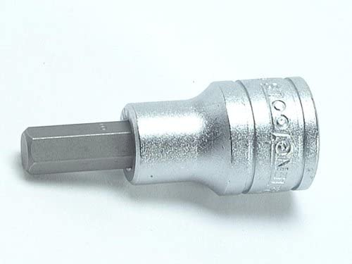 Teng Tools M121506-C 6mm Hex Bit Socket 1/2in Drive, Chrome Vanadium Satin Finish, 55mm Length