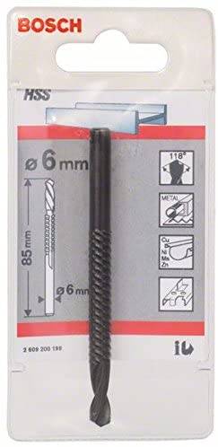 Bosch Accessories 2609200199 HSS Routing Drill Bit, 0 V, Black, 6 x 85 mm