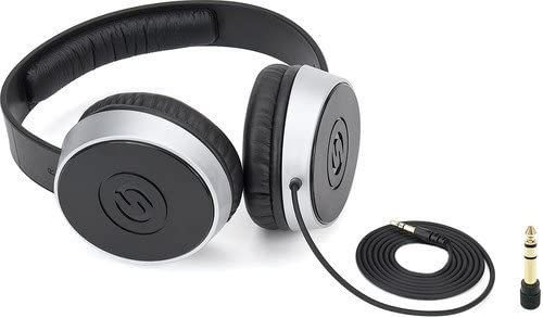 Samson SR550 Closed-Back over ear Studio Headphones, Black & Silver