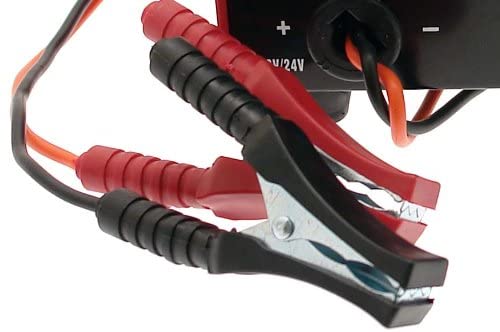 Maypole 12A 12/24V Metal Cased Car Battery Charger Lead Acid AGM Car Caravan Motorhome Van, Black, 12A 12V/24V - Image 2