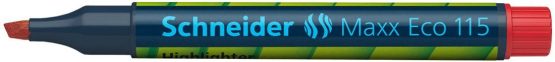 Schneider Maxx Eco 115 Highlighter Refillable With Cartridge 666 Non-Fading with Clip Pack of 10 Red - Image 3