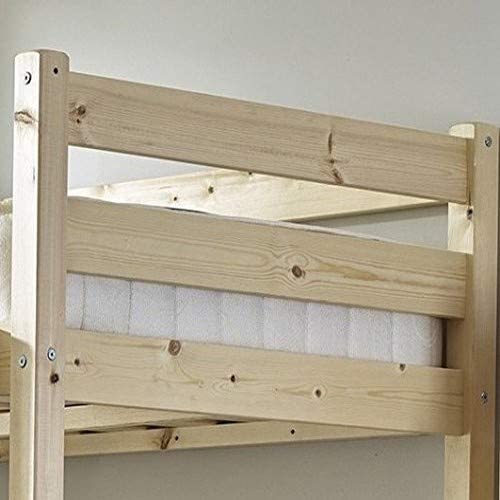 STRICTLY BEDS&BUNKS - Short Length Loft Bunkbed with Sprung Heavy Duty 2 ft 6 Small Single Wooden High Sleeper Bunkbed - Image 4