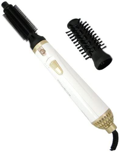 Rowenta Warmluftlockenburst Hot Air Brush Curl Release, 21mm & 25mm Attachments, Ionic & Tourmaline Technology, White