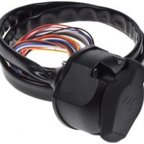 Maypole 8080B2M Pre-Wired 13 Pin Socket with 2m of 12 core sheathed Cable and Flexible Gasket Plus Three Fixing Bolts, Black, medium