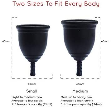 Ruby Cup, Reusable Menstrual Cup, Small (Light Flow), RED, Includes Cup Donation. Perfect for Beginners. Safe - Image 3
