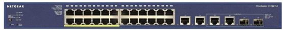 NETGEAR FS728TLP 28-Port Fast Ethernet 10/100 Smart Managed Pro PoE Switch, with 12 x PoE at 100 W, 6 x 1G Gigabit Copper/SFP, Rackmount and ProSAFE Lifetime Protection