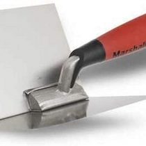 Marshalltown M/TM23RD Rounded Curved Inside Corner Trowel 4"x5" with durasoft Handle, Silver