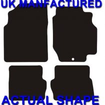 J.R. Tailor Fit Car Mat Set, Standard Black with White Trim
