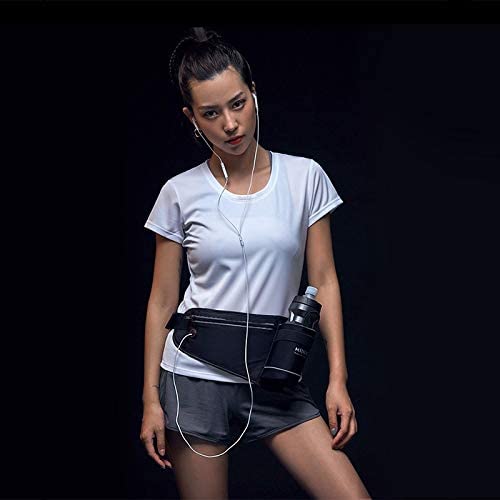 MIJILO Running Belt with Water Bottle Holder,Unisex Fanny Pack Waist Pouch Bag,Waterproof,Reflective,for Hiking,Cycling - Image 3