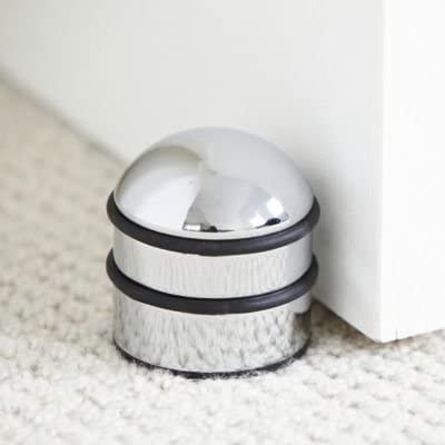 Lakeland Dome Non-Slip Door Stop, Round - Chromed Steel - Image 2