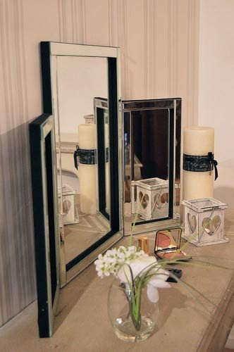 Modern Design Beautiful Glass Venetian Dressing Table Mirror 1ft10 x 2ft7, Silver, 56x77 - Image 2