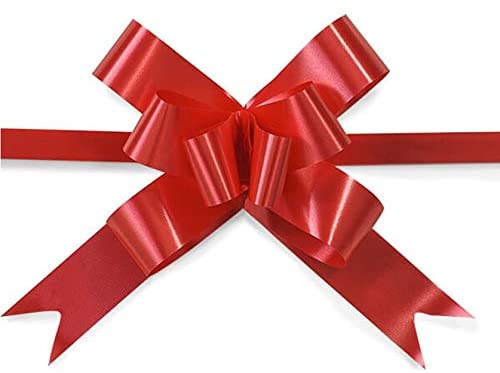 30pcs Red 30mm/3cm Large Ribbon Pull Bows for Party Wall Gift Wraps, Christmas Trees, Wedding
