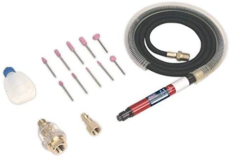 Sealey Sa673 Air Micro Die Grinder, White, 203mm x 347mm x 53mm