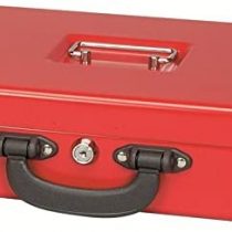 Maul Cash Box with Counter Insert, Steel, Euro Insert, Security Cylinder Lock, 300 x 245 x 93 mm, Red