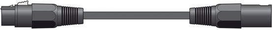 Chord XF-XM050BK Premium XLR Male - XLR Female Microphone Cable | Black - 0.5M - Image 2