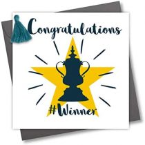 Tassel Embellished Congratulations Greeting Card, Congratulations Winner, Winner