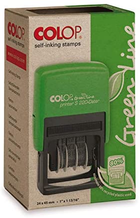Colop S226 Green Line Numbering Stamp 6 Bands 0-9 Self-Inking Imprint 22x4mm Black Ref 15526050 - Image 2
