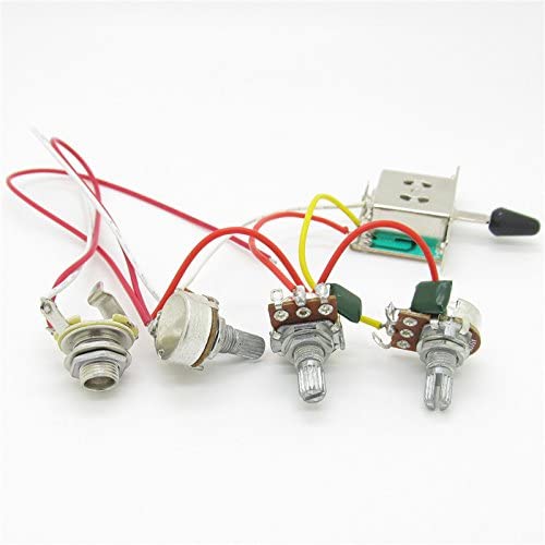 Strat Guitar Wiring Harness Prewired 3x 500k Pots 1 Volume 2 Tone Control Knobs 5 Way Switch - Image 4